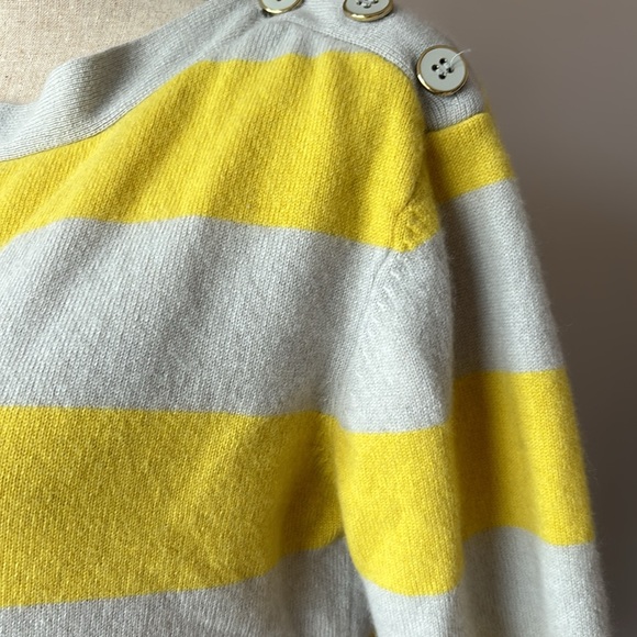 Anthropologie cashmere sweater boatneck jumper striped size small - Picture 3 of 8